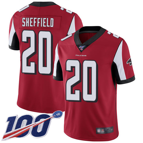Atlanta Falcons Limited Red Men Kendall Sheffield Home Jersey NFL Football #20 100th Season Vapor Untouchable->youth nfl jersey->Youth Jersey